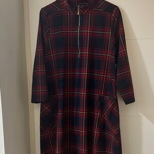 Zara Plaid Red and Black Women's Dress